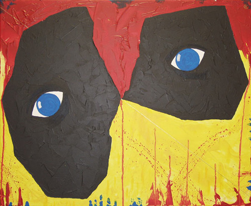 Acryl Bild "Am seidenen Faden" / / / > zur&uuml;ck >