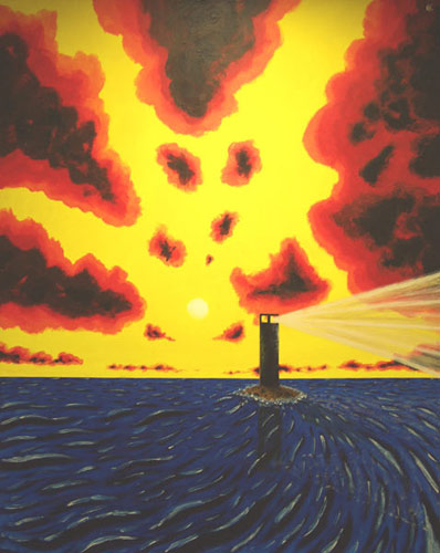 Acryl Bild "WegWeiser" / / / > zur&uuml;ck >