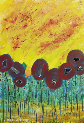 Acryl Bild "Die Seele der Blumen" / / / > zur&uuml;ck >