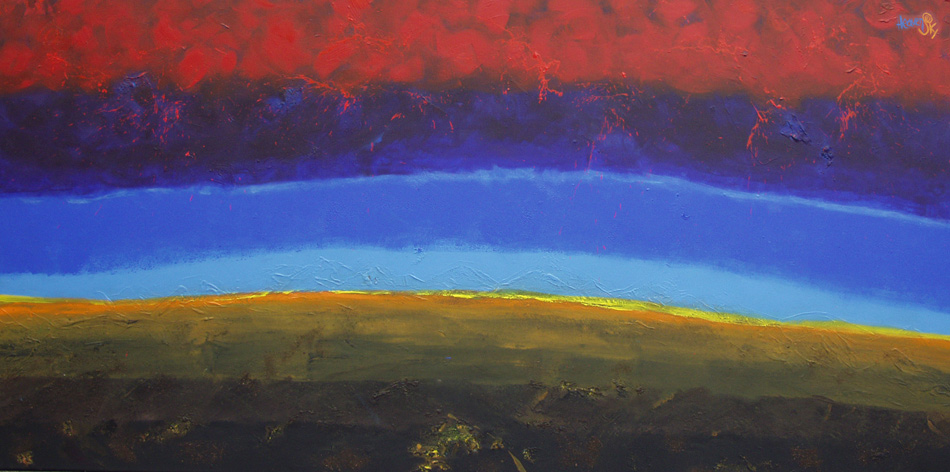 Acryl Bild "Raben erz&auml;hlen Sagen" / / /  > zur&uuml;ck >